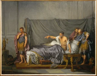 Lucius Septimius Severus császár azzal vádolja fiát, Caracallát, hogy megtervezte meggyilkolását ...