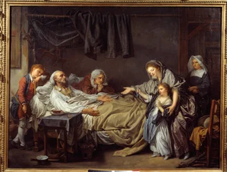 A jótékonyság hölgye. Jean Baptiste Greuze (1725-1805) festménye