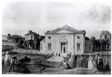 A párizsi Jardin des Plantes nagy amfiteátruma 1794-ben, E.T. Hamy "Le Museum d