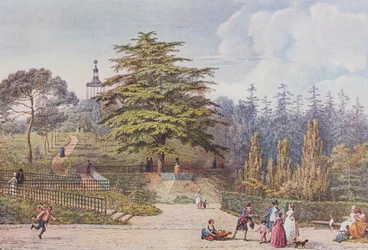 A Párizsi Múzeum labirintusa 1794-ben (színes litho)