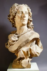 Noel Nicolas Coypel, Jean Baptiste Lemoyne (1704-1778), terrakotta mellszobra.