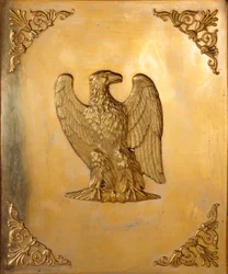 I. Napóleon császár (1769-1821) jelképe, a császári sas díszített fedelét készítette: Jean Baptiste Isabey (1767-1855) 1814 Magángyűjtemény