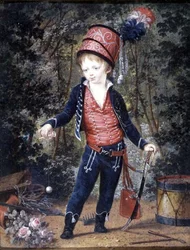 Napóleon Francois Joseph Charles Bonaparte, Reichstadt hercege (1811-32) I. Napóleon császár fia, 1814 körül (wc elefántcsonton)