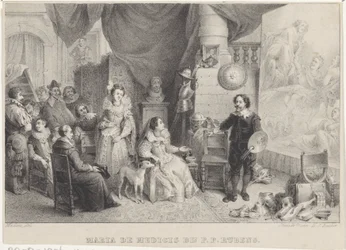 Maria de Medici Rubensszel a stúdiójában