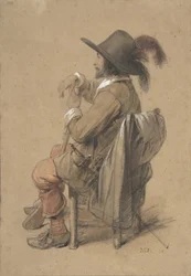 Ülő lovag, 19. század közepe.