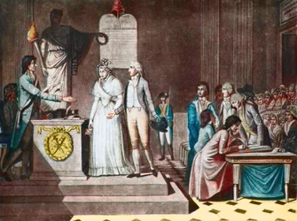 A köztársasági házasság – Republikánus házasság – az Aquatinte után Jean-Baptiste Mallet (1759-I835) – XVIII.
