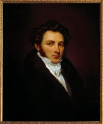Louis Marchand gróf (1791-1876) portréja, I. Napóleon első inasa 1814-től 1821-ig. Mauzaisse Jean Baptiste (1784-1844) festménye. h s/t 0,74 x 0,6 m. Malmaison. Chateau Múzeum