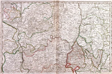 Burgundia térképe (Franciaország) (metszet