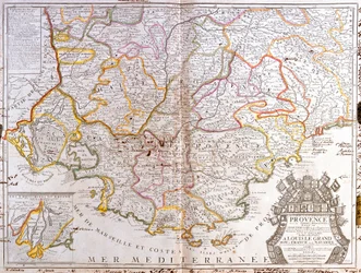 Provence térkép (Franciaország) (metszet