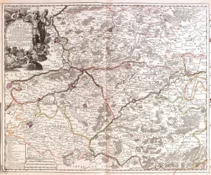 Hainaut megye térképe (Belgium) (metszet