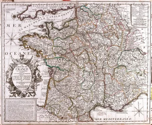 A Francia Királyság térképe (metszet
