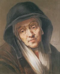Rembrandt anyjáról készült portréjának másolata, 1776