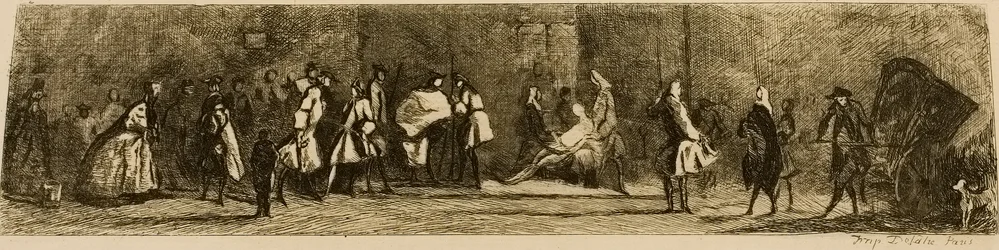 A sebész-borbély jele, Jules de Goncourt metszete