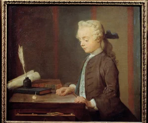 A Toton gyermek. Auguste Gabriel Godefroy (1728-1813) Egy totont játszó gyereknek négy arca van, amelyek úgy vannak elforgatva, mint egy felső. Jean Baptiste Simeon Chardin (1699-1779) festménye 1738. Dim. 0,67x0,76 m.