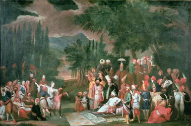 Török vadásztársaság III. Ahmed szultánnal