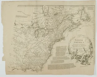 Észak-Amerika, vésette Richard William Seale, 1752