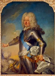 Stanislas Leszcinski (1677-1766) lengyel király, lotharingiai herceg portréja Jean Baptiste Van Loo (1684-1745) festménye, 18. század V. 1,33x1,13 m