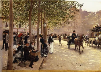 Egy párizsi sugárút, kb. 1880