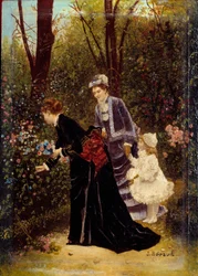 A kertben. Jean Beraud festménye (1849-1935)