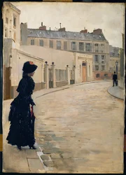 Várakozás. Rue de Chateaubriand, Párizs (festmény, vászon)