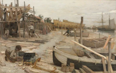 A csónakgyár, 1875 körül