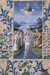 Ms Lat. Q.v.I.126 f.88v Krisztus keresztsége, Louis d