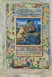 Ms. Lat. Q.v.I.126 fol.31v Góliát megöli az izraelita katonákat, Louis d