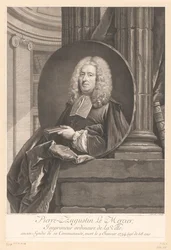 Pierre-Augustin Le Mercier portréja Pierre-Augustin Le Mercier (cím a tárgyon)