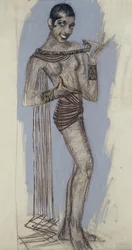 Josephine Baker - Maquette egy fontos lakktáblához, 1927 körül (ceruza papíron)