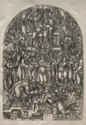 Az Apokalipszis: Számtalan sokaság, amely a trón előtt áll, 1546-1556.