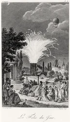 Tűzijáték a Jardin de Tivoliban, 1826 körül