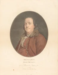 Benjamin Franklin, 1789. Alkotók: Jean Francois Janinet, Joseph Siffred Duplessis.