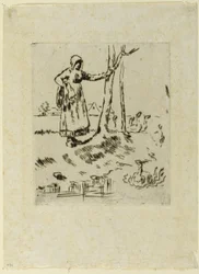 A Girl Minding Geese