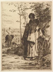 Pásztorlány kötés, 1862.