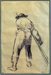 Jean Francois Millet (1814-1875) Arató rajz előkészítése 19. századi Párizs, Louvre Múzeum