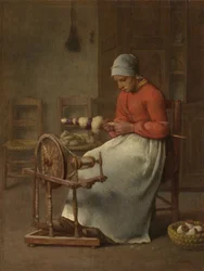 Woman Spinning, 1855-60 körül