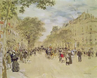 A Pavillon de Hanovre és a Boulevard des Italiens, Párizs, 1870 után (gouache és wc papíron)