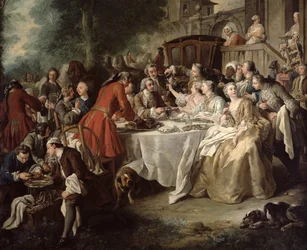 The Hunt Lunch, részlet az étkezőkről, 1737