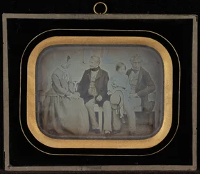 M. & Mme portréja. Eynard és M. de Regny a fiával