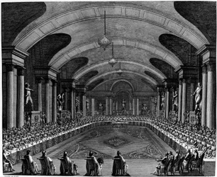 Francia forradalom: „” Az Intézet alakuló ülése 1795-ben”. Október 25-én