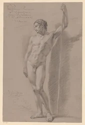 Álló férfi akt, elölről nézve (1. díj 1776)