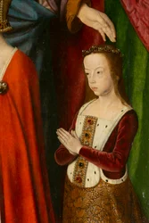 Suzanne de Bourbon, részlet. Moulins mesterének triptichonja