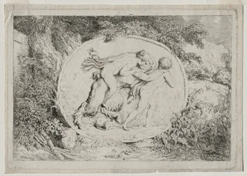 Bacchanales: Astride nimfa a szatír, 1763.