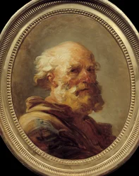 Öreg ember feje. Jean Honore Fragonard (1732-1806) festménye, kb. 1766-1769. Amiens, Picardie Múzeum
