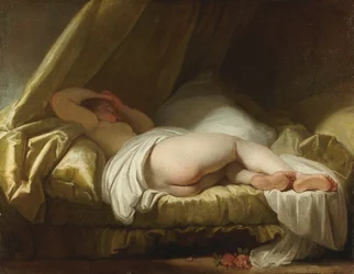 Alvó fiatal lány, 1758 és 1761 között