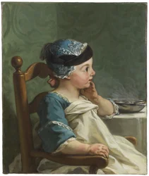 Fiú gyermekszékben, 1736