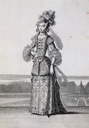 Női balettjelmezek, idősebb Jean Berain (1637-1711) metszetei, Franciaország