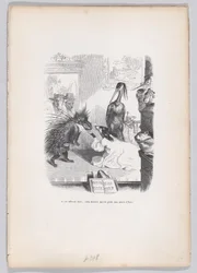 Erre a félelmetes történetre Zemire Azor lába elé veti magát a Jelenetek a ..., kb. 1837-47.