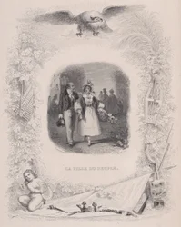 A nép lánya a Béranger dalaiból, 1829.