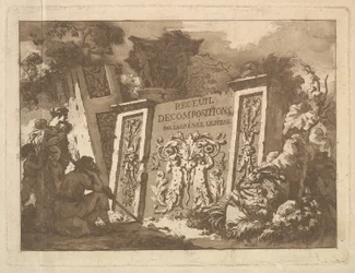 Frontispiece, a Recueil de Compositions par Lagrenée Le Jeune Compositio... gyűjteményéből, 1782.